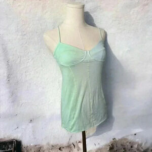 Wilfred Y2K bustier style cami  shirt in minty green and ombré turquoise fairy S